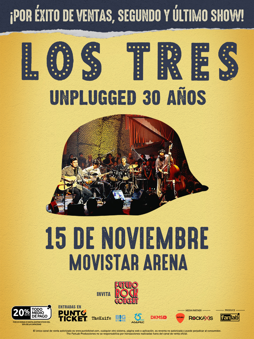 Qué tal: Los Tres agendan segunda fecha en el Movistar Arena